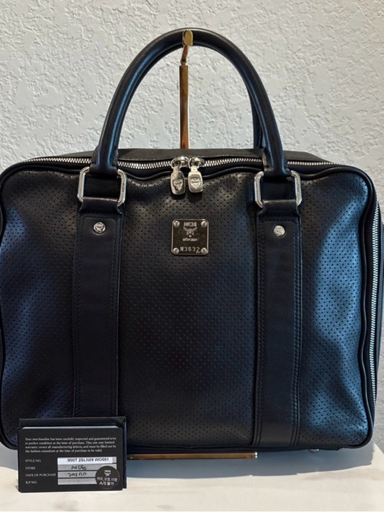MCM Other - MCM Black Leather Documents Portfolio Tote Bag